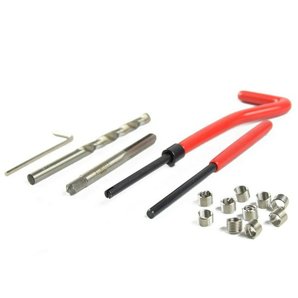 M5 30 Piece M5/M6/M8 Thread Repair Insert Kit Compatible Hand Tool Set for Auto Repairing Thread Inserts 